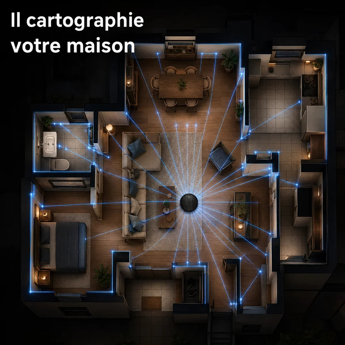 Aspirateur robot laveur N7S — technologie lavage silencieuse 45 dB