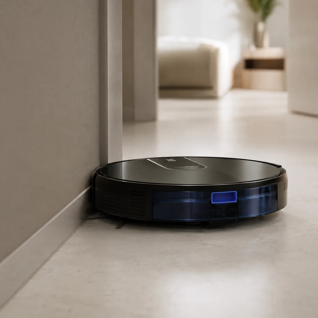 Aspirateur robot laveur N7S Aspiria — vue de côté