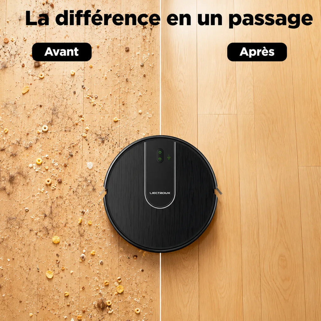 Robot L200 Aspiria — résultats de lavage sur carrelage