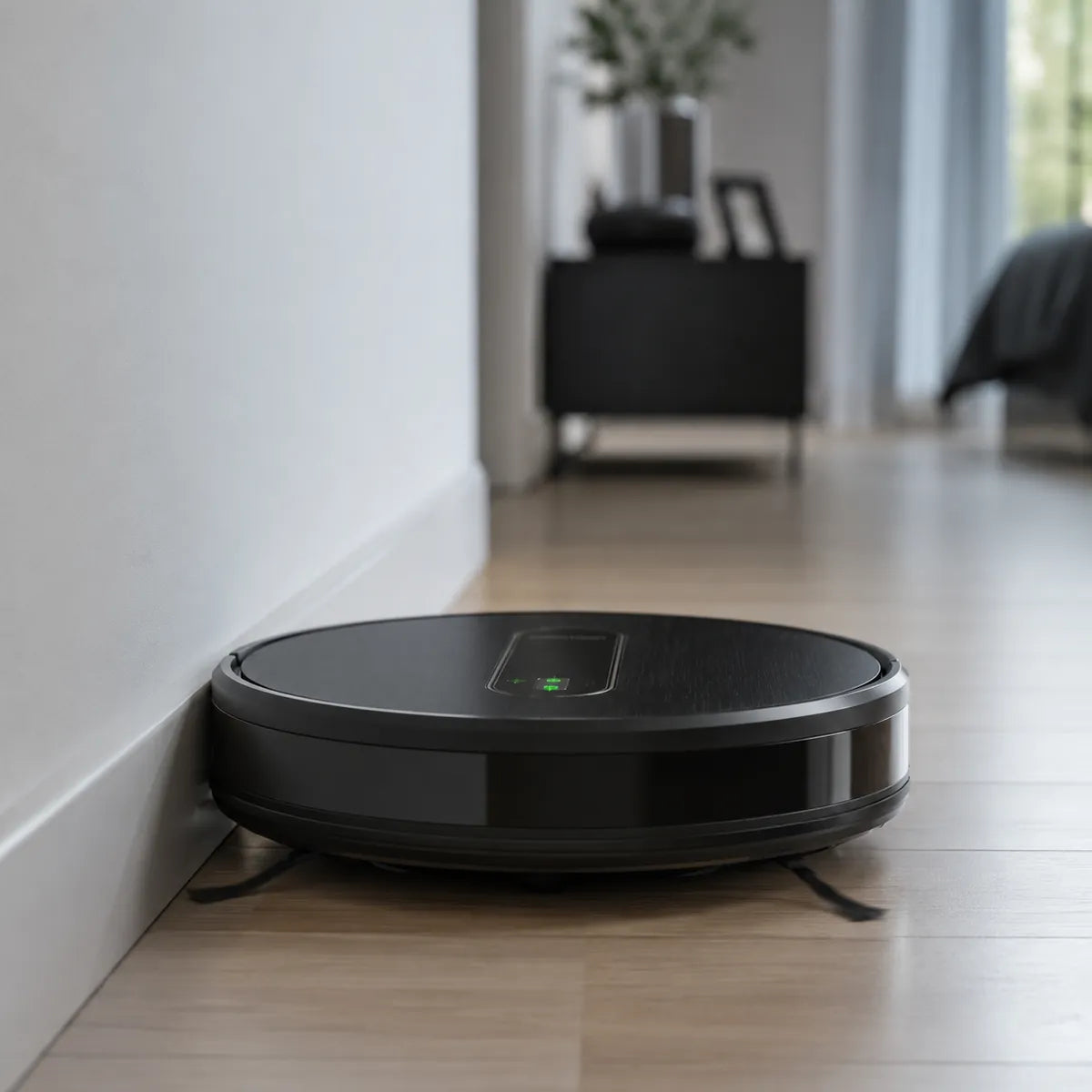 Aspirateur robot laveur L200 Aspiria — vue de côté