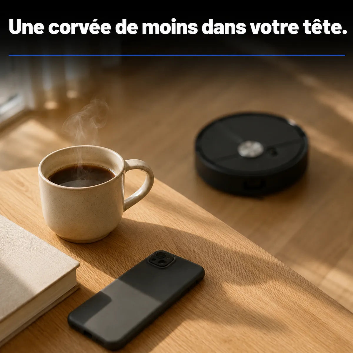 Robot aspirateur Lite — efficace sur parquet et carrelage