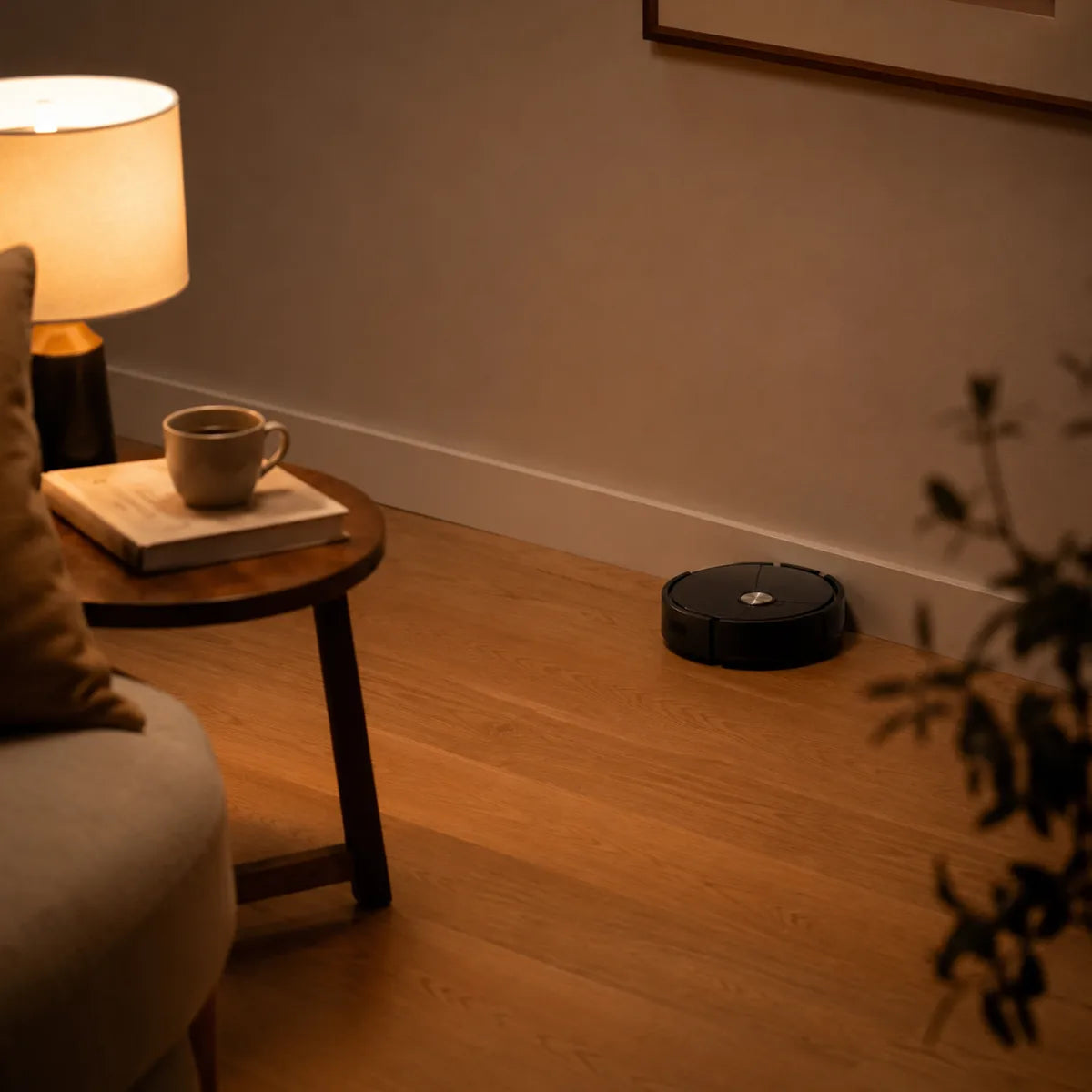 Robot aspirateur Lite Aspiria — nettoyage sous les meubles